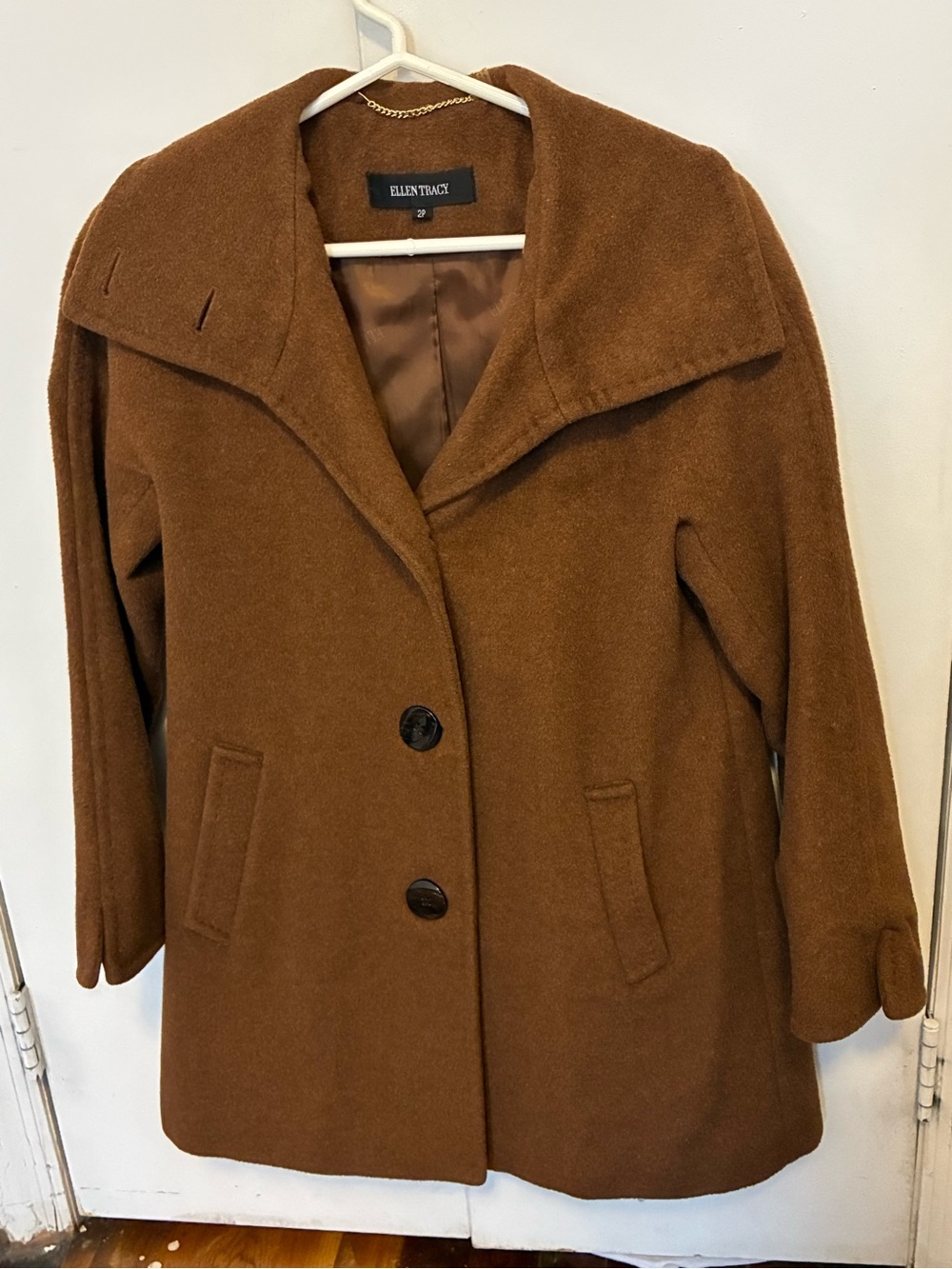 Ellen Tracy Chestnut Brown Coat